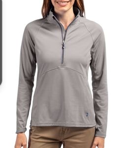 Cutter & Buck Women's o Men's Gray Quarter-Zip Sweatshirt Size LARGE.